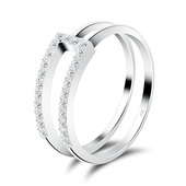 Modern CZ Silver Rings NSR-2742